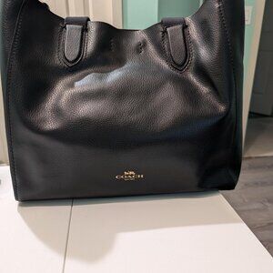 Coach Black Leather Derby Tote